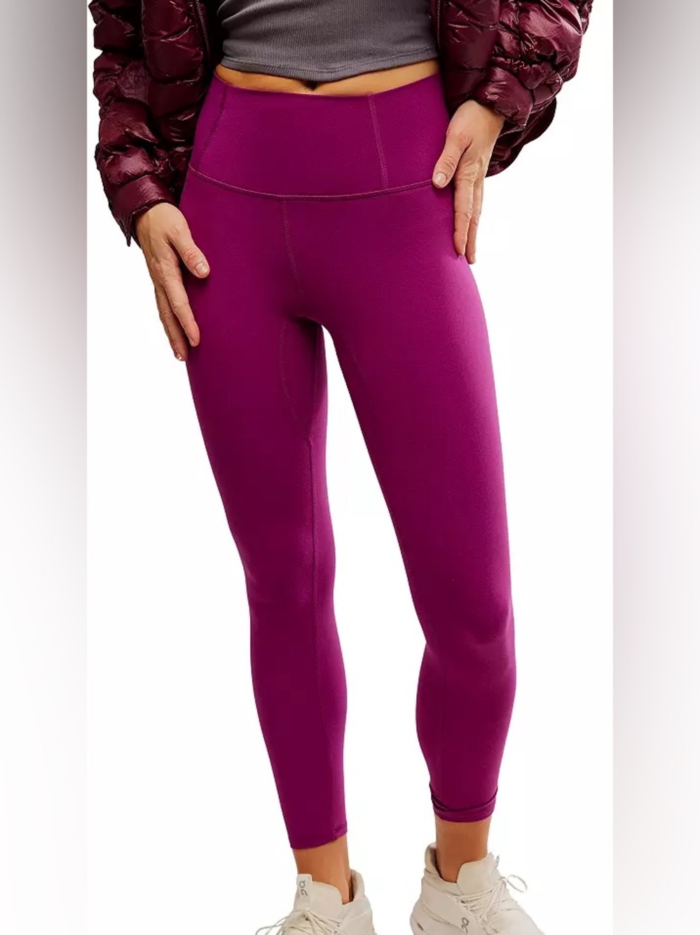 -Never Better 7/8 Length Leggings - Deep Mulberry